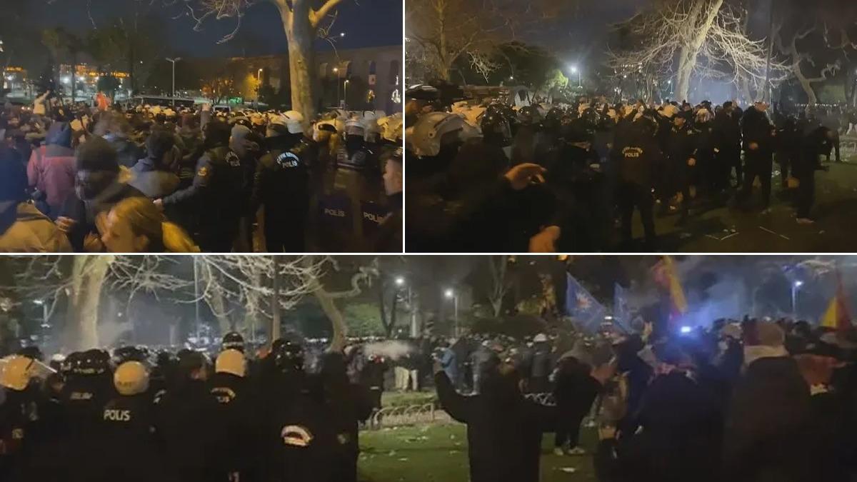 Sarahane'de CHP provokasyonu! 6 polis yaraland