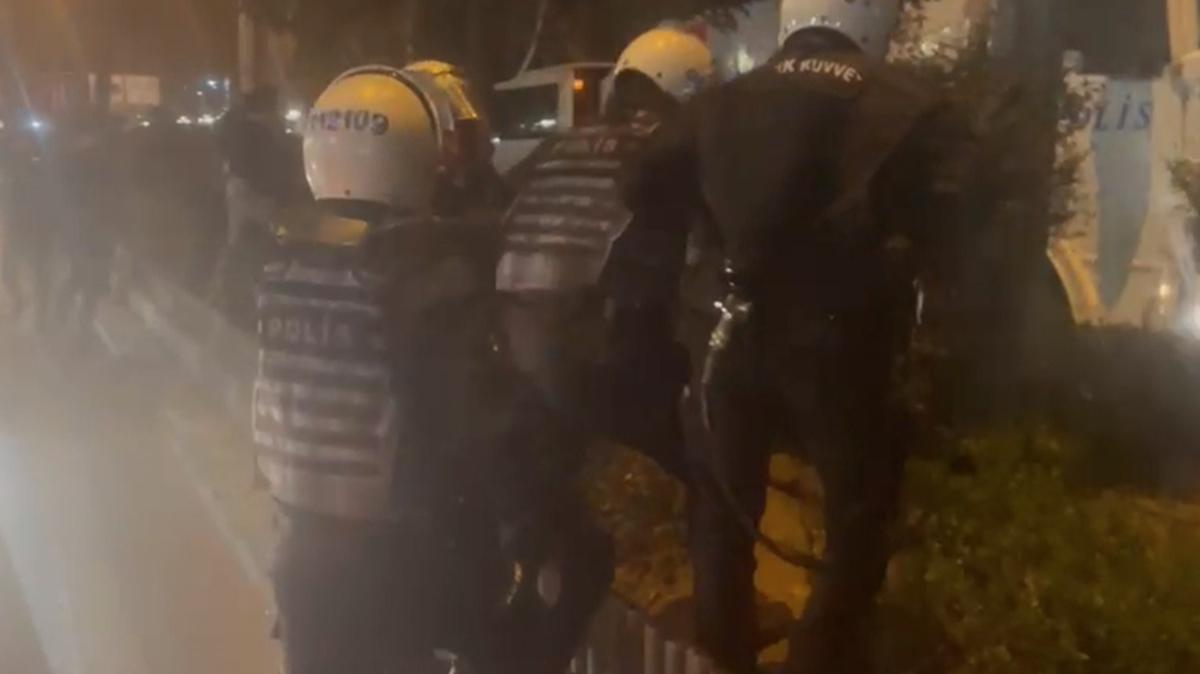 Ankara'da izinsiz gsteriye mdahale eden 3 polis yaraland