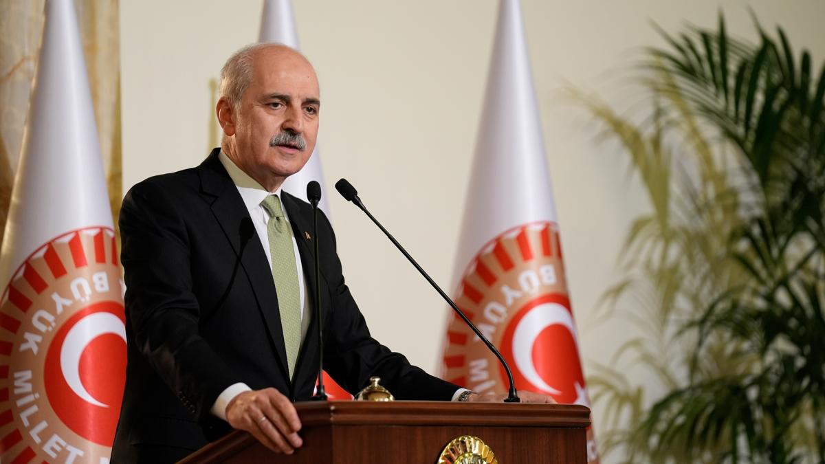 TBMM Bakan Kurtulmu, Filistin, BAE ve Msr meclis bakanlaryla Gazze'yi grt