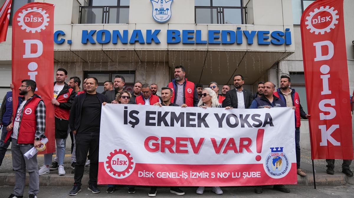 zmir'de  belediyeye grev karar asld