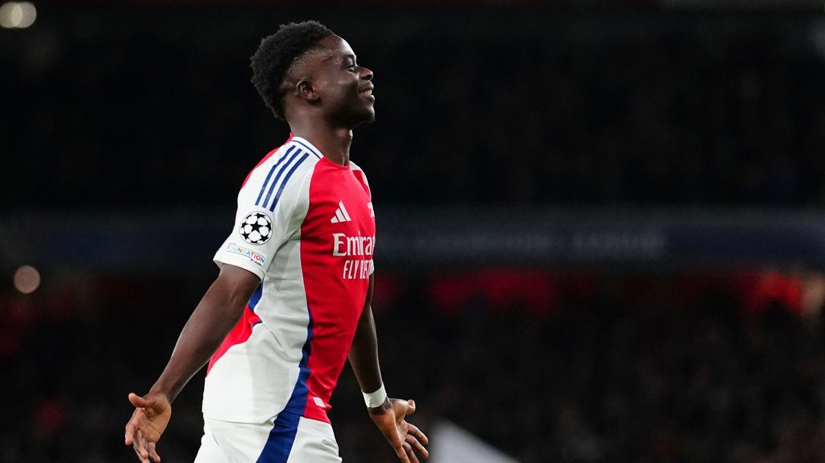 Arsenal'de Bukayo Saka dnyor