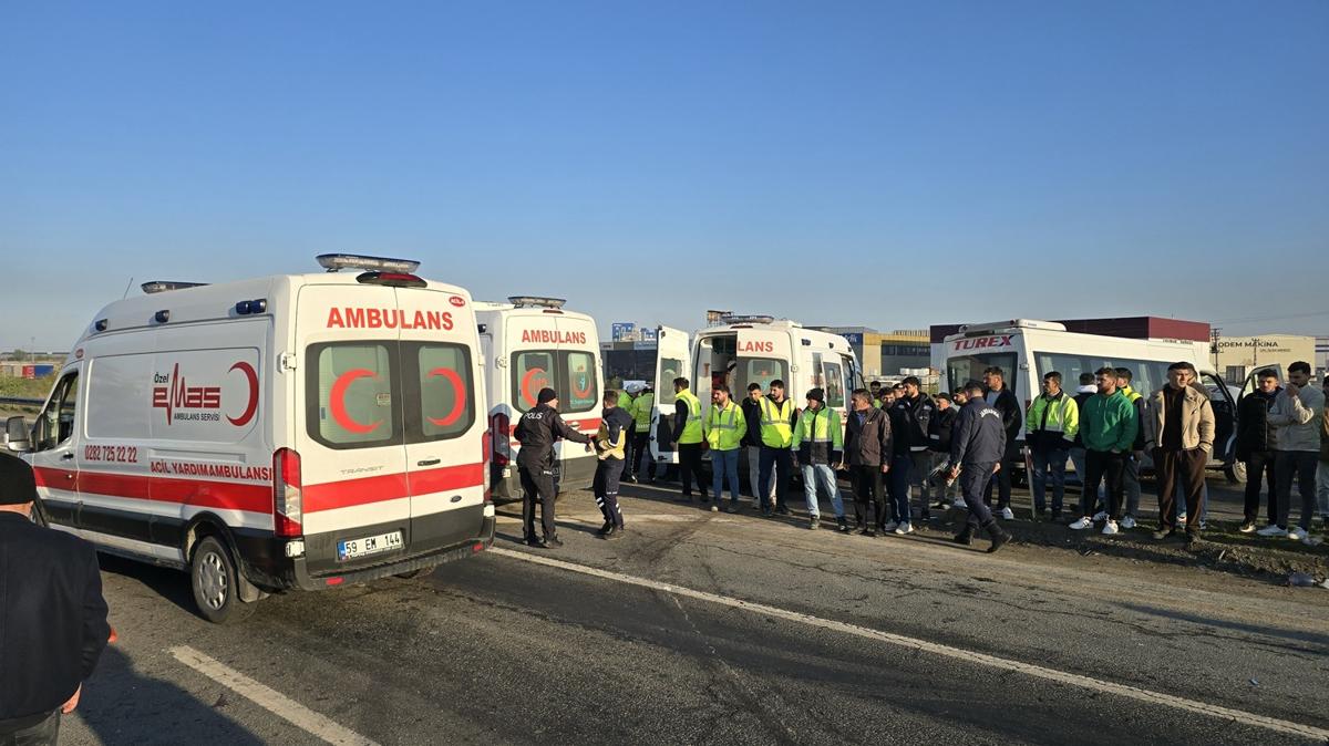 Tekirda'da 2 ii servisi arpt: 18 yaral
