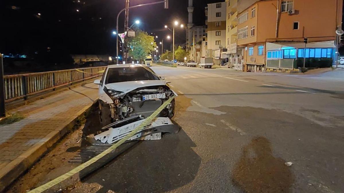 Giresun'da trafik kazas: 2 l, 2 yaral