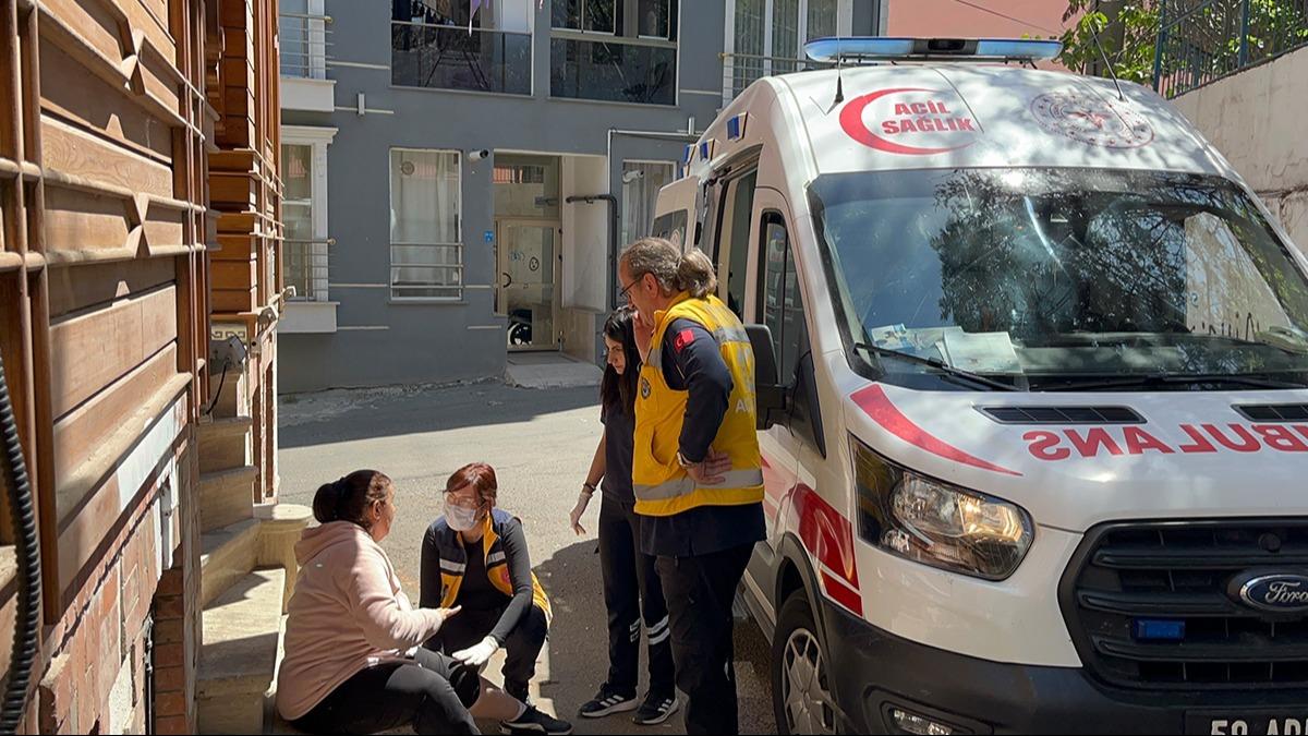 orlu'da yardm lklar! Babo sokak kpei kadnn bacaklarna saldrd