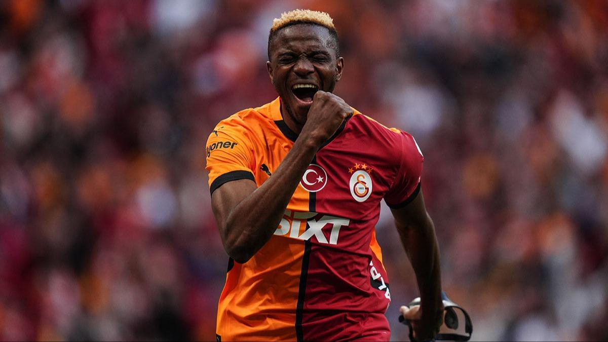 Galatasaray'da Victor Osimhen rzgar! Kariyer rekorunu krd