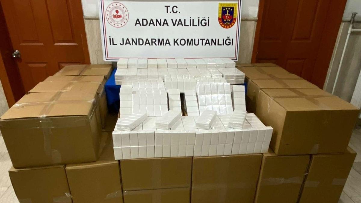 Adana'da operasyon: 16 bin makaron yakaland