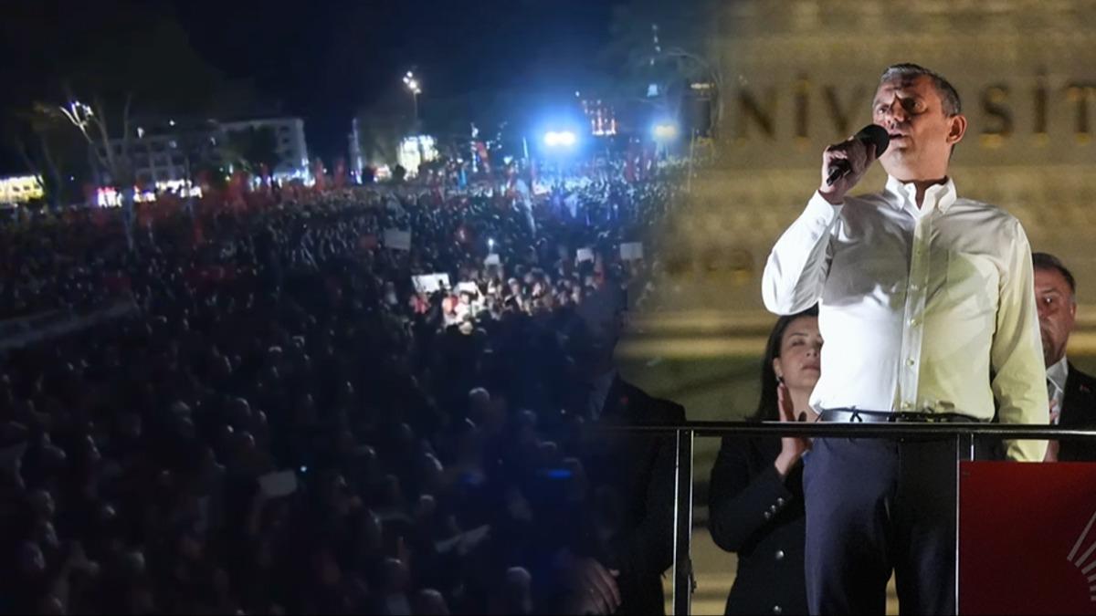 CHP mitinginde skandal! Ezan sesini bastrmak iin megafonla slogan