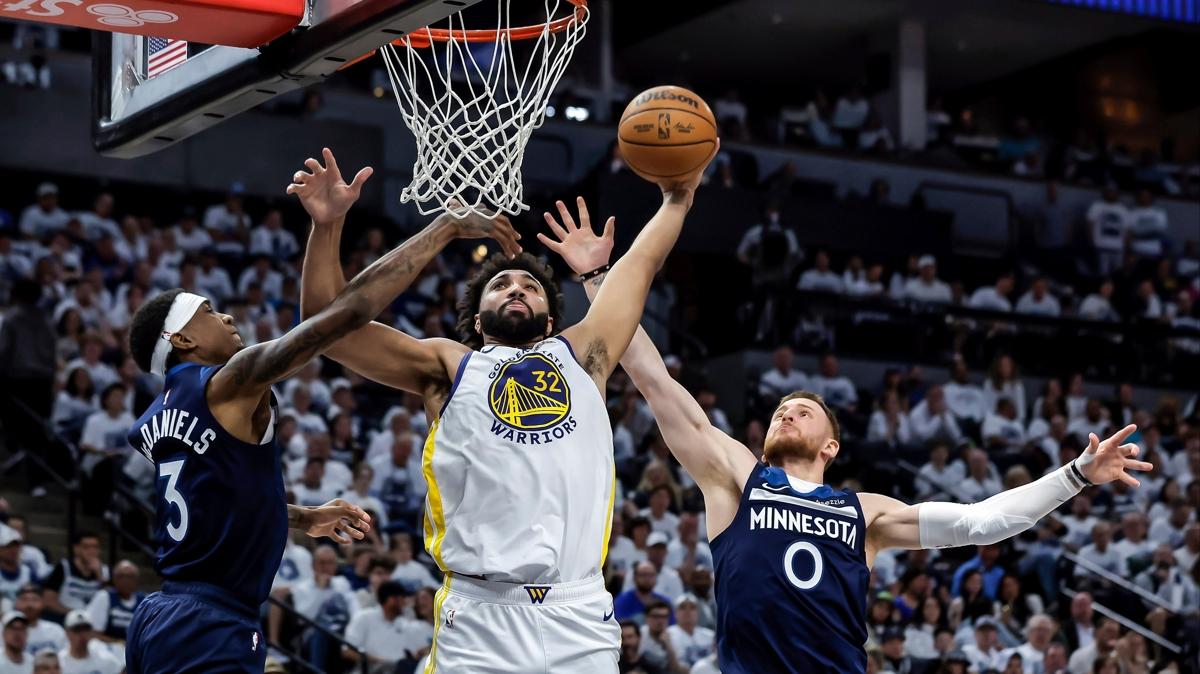 Timberwolves, Warriors' yenerek seriyi eitledi