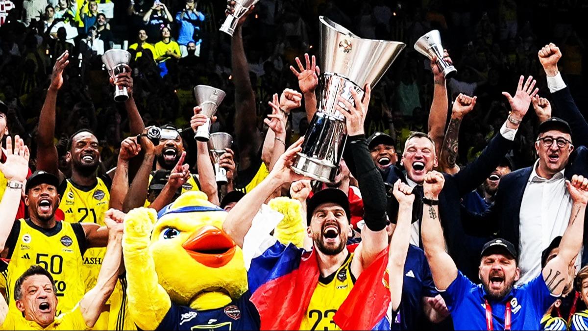 Avrupa'nn kral Fenerbahe Beko! Kupa iin stanbul'da dev kutlama