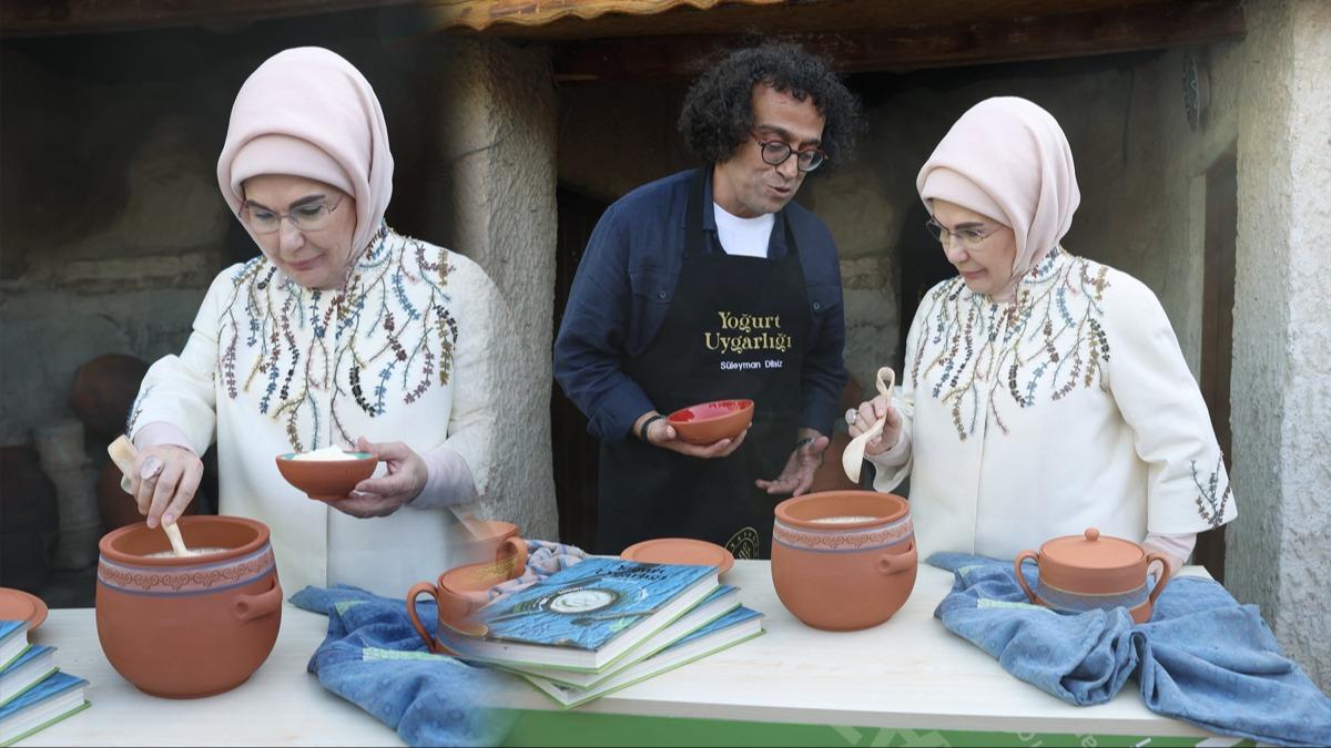 Emine Erdoan, Nevehir'de yourt mayalad