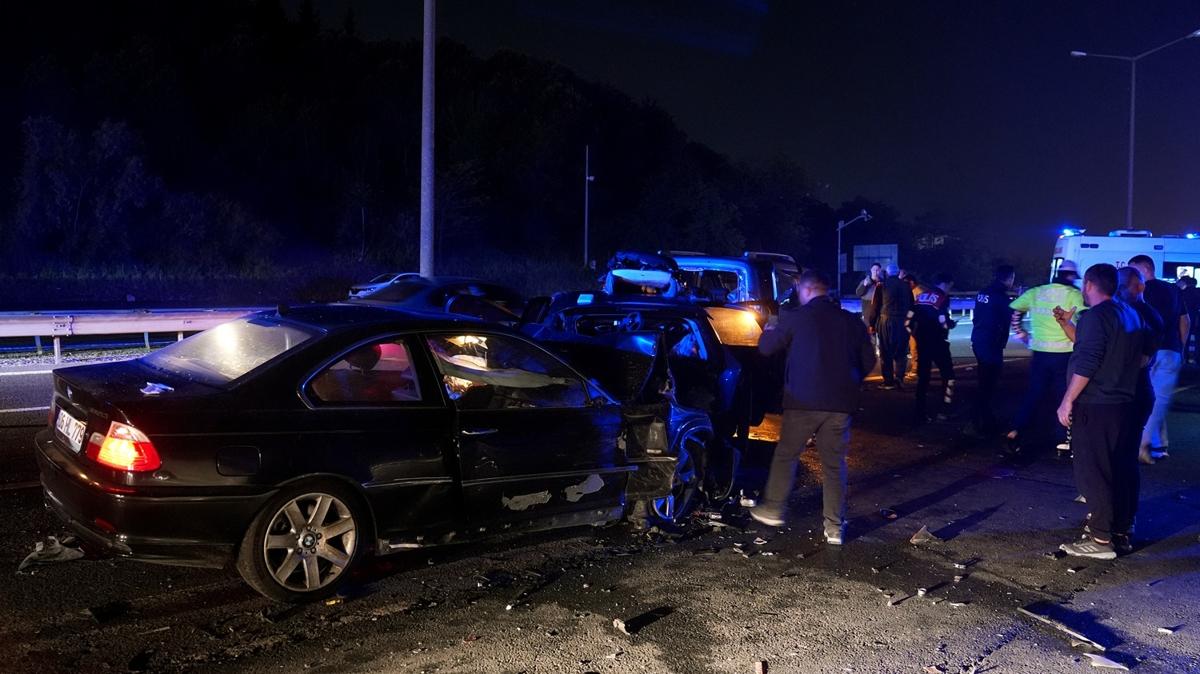 Beykoz'da zincirleme trafik kazas