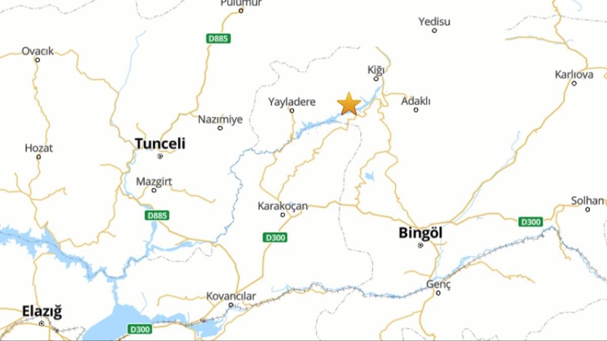 Bingl'de 4.3 byklnde deprem meydana geldi