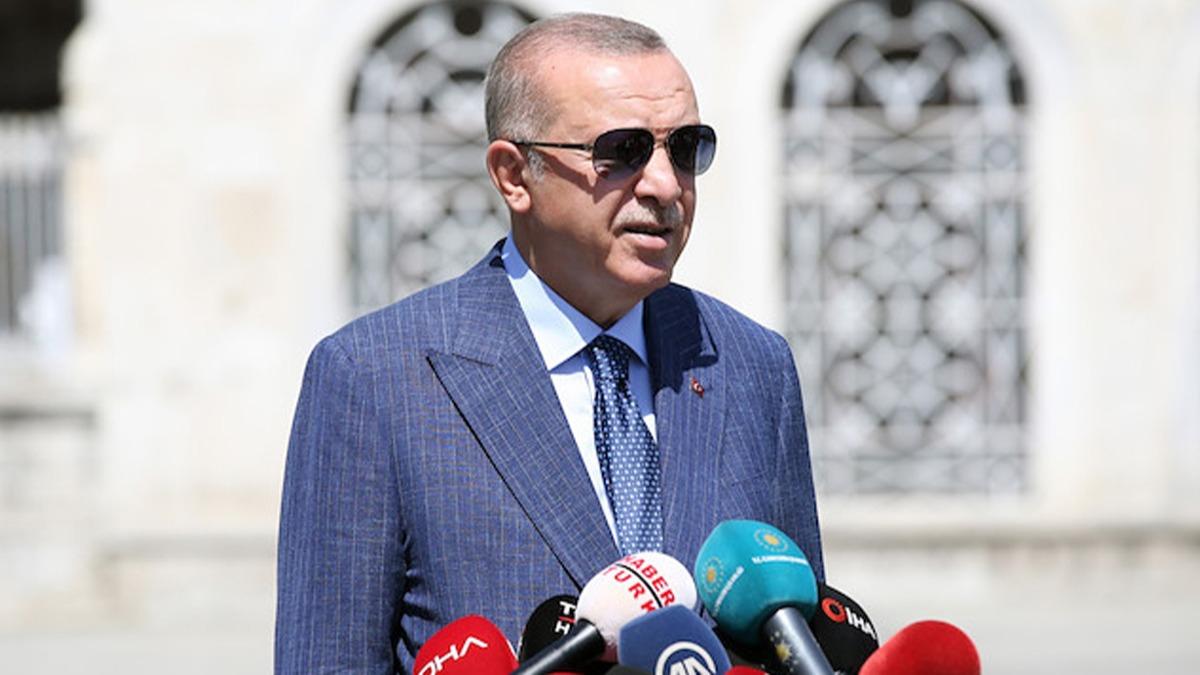 Cumhurbakan Erdoan, cuma namazn Mimar Sinan Camisi'nde kld 