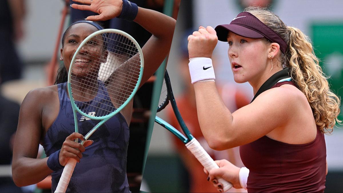 Fransa Ak'ta eyrek finale ykselen isimler Gauff ve Andreeva