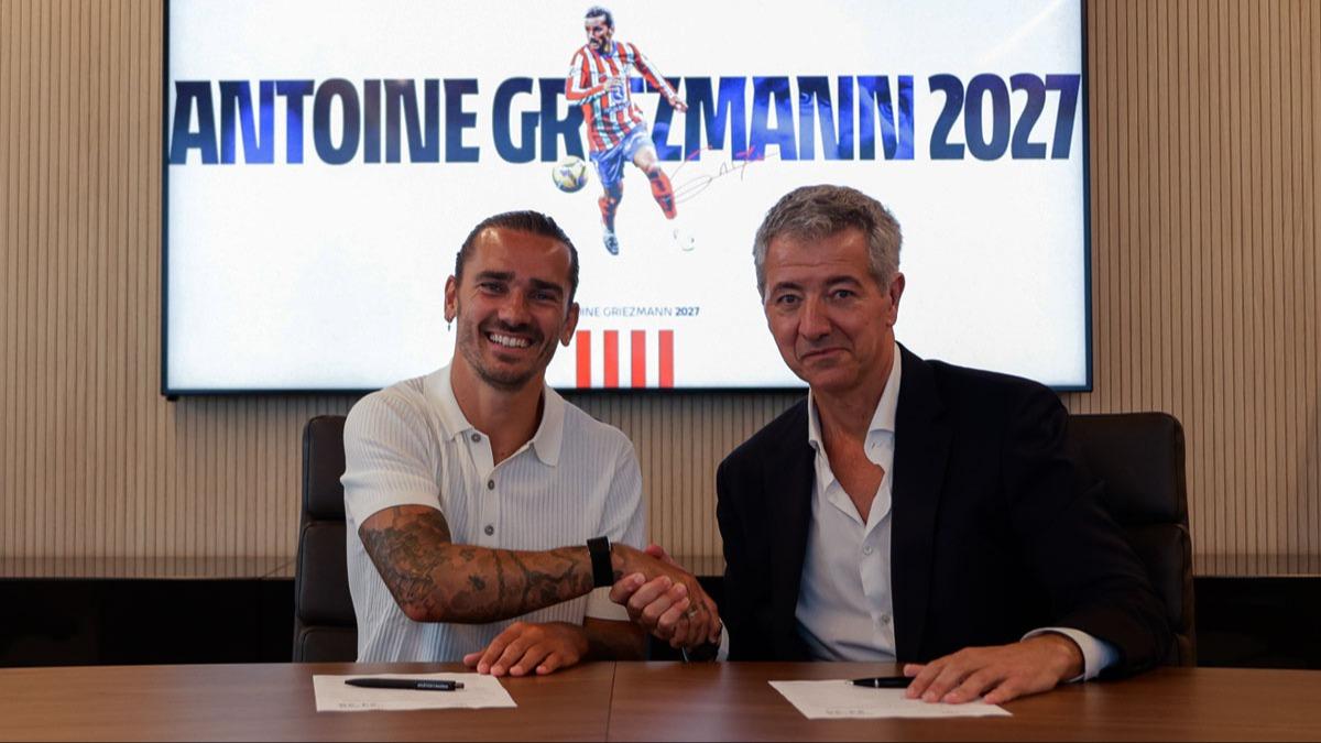 Resmi aklama geldi! Atletico Madrid, Antoine Griezmann'n szlemesini uzatt