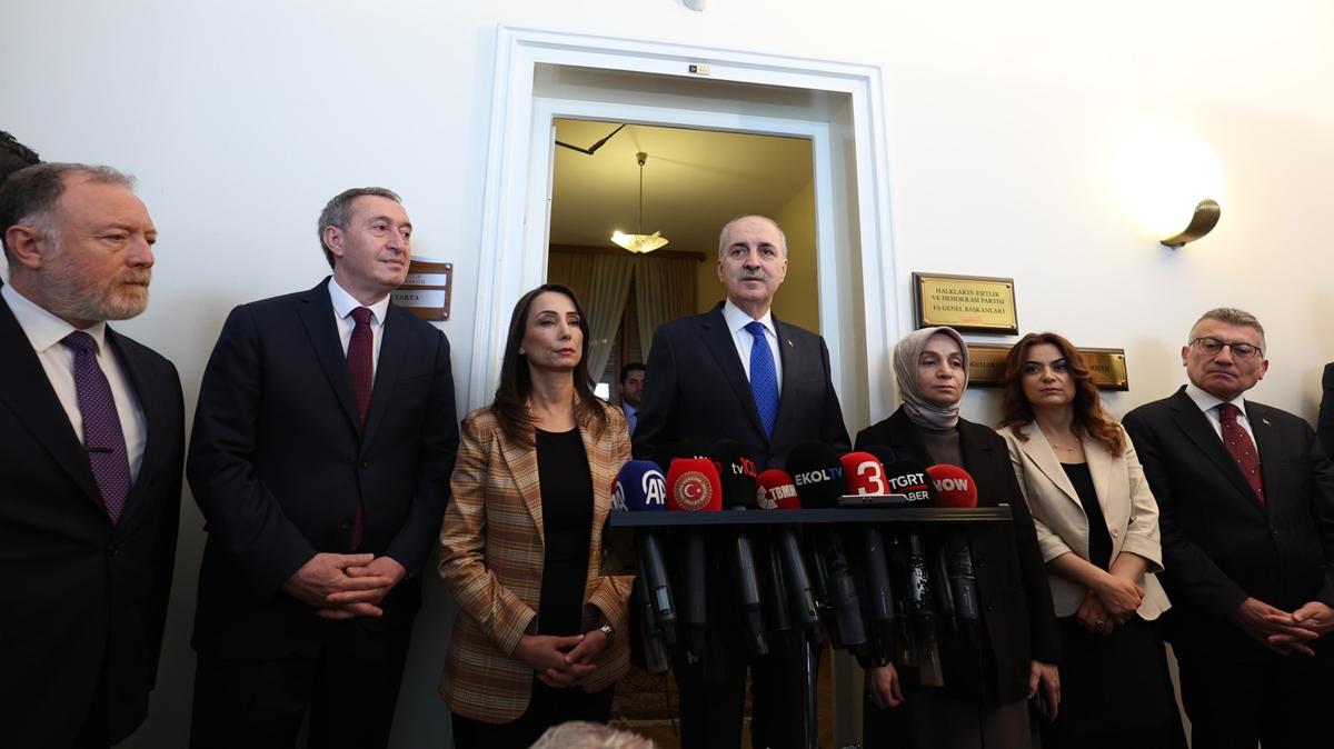 TBMM Bakan Kurtulmu, DEM Parti TBMM Grubu'nu ziyaret etti