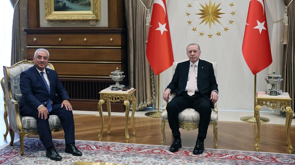 Cumhurbaşkanı Erdoğan, DSP Genel Başkanı Aksakal'ı kabul etti!