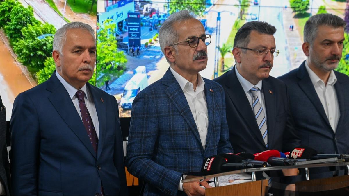 Trabzon'da yaanan sel felaketi! Bakan Uralolu: almalar devam ediyor
