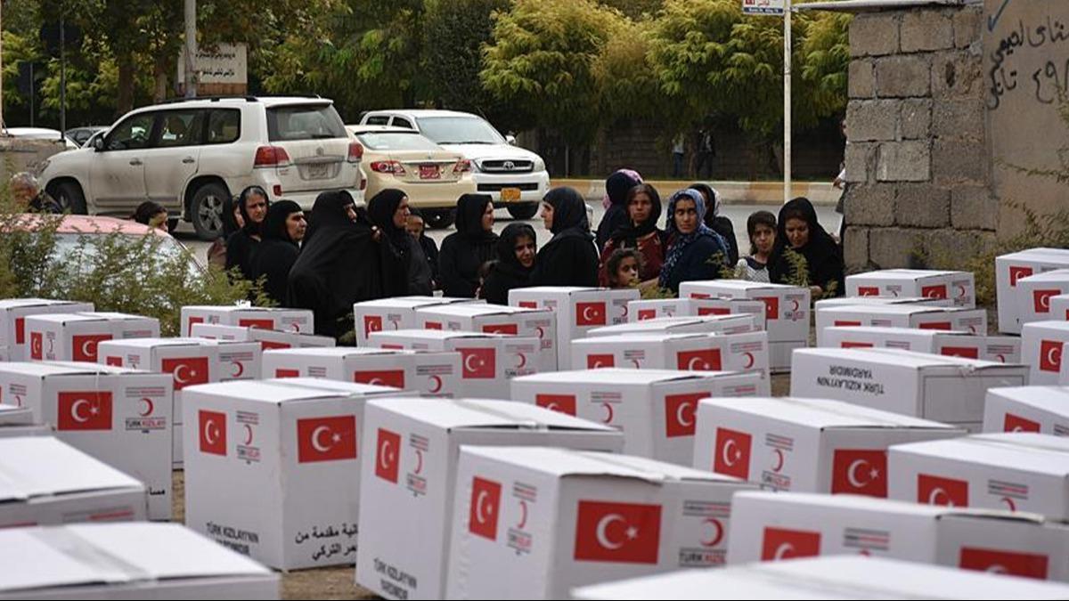 Trk Kzlay'ndan Irak'a dayanma mesaj: 9 ton kurban eti baland