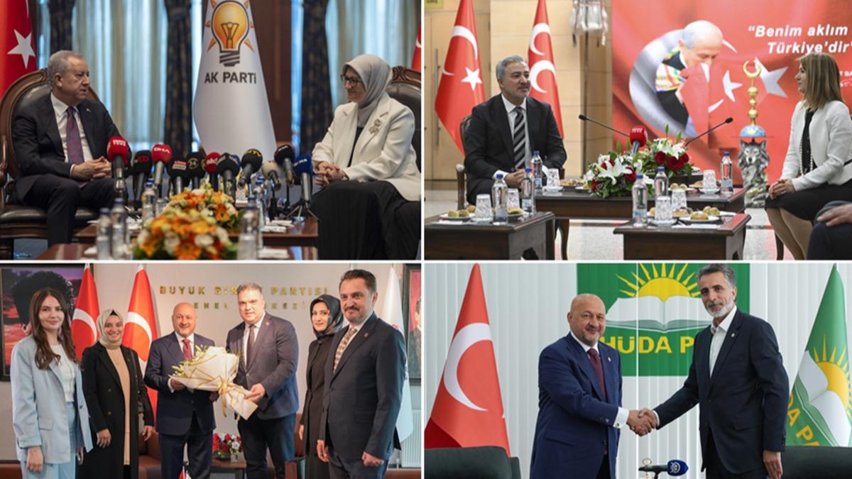 Siyasi partiler bayramlayor: Heyetlerden Terrsz Trkiye mesaj