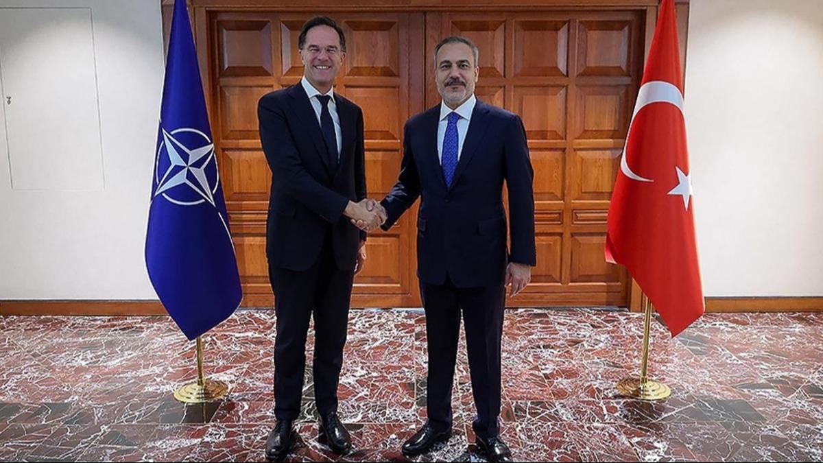 Bakan Fidan ile NATO Genel Sekreteri Rutte arasnda bar masas