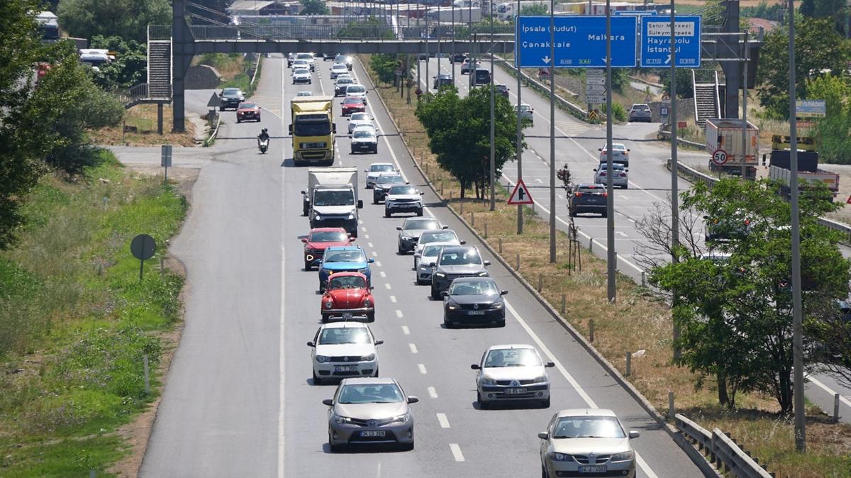Bayramclar dn yolunda: Tekirda-stanbul kara yolunda younluk artt