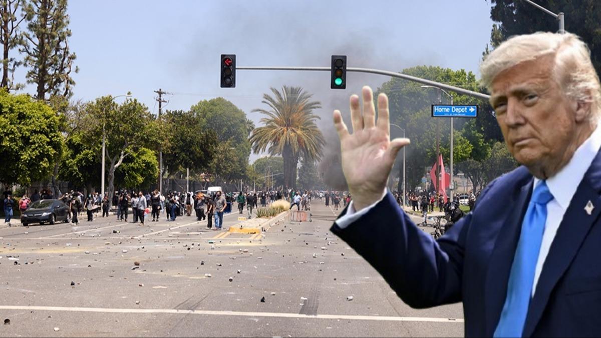 Trump'tan Los Angeles aklamas: Ulusal Muhafzlar tehlike geene kadar kalmaya devam edecek