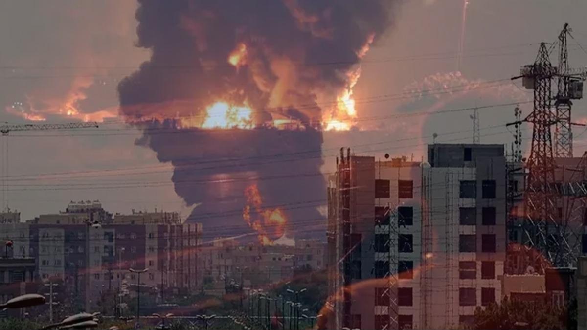 srail'den ran'a 50 jetle yeni saldr! Tahran'da patlama sesleri duyuluyor