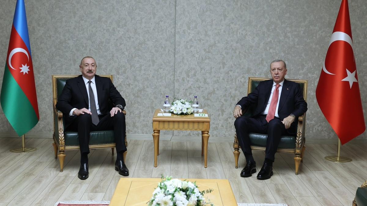 Cumhurbakan Erdoan, Kahramanmara Havaliman'nda Aliyev ile bir araya geldi