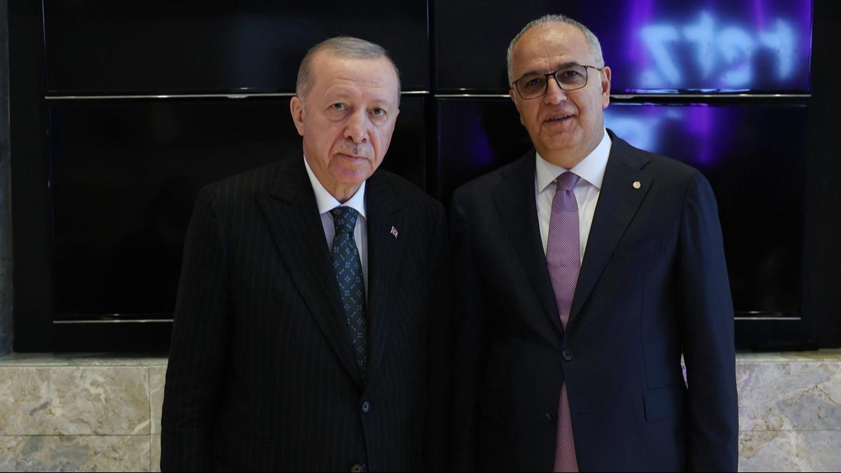 Cumhurbakan Erdoan, TVF Bakan stnda' kabul etti: Trkiye adna gurur verici