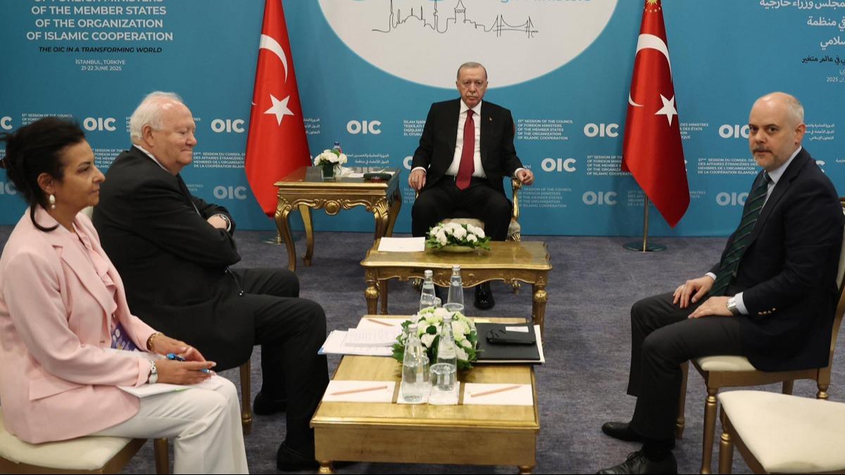 Cumhurbakan Erdoan BM Temsilcisi Moratinos'u kabul etti