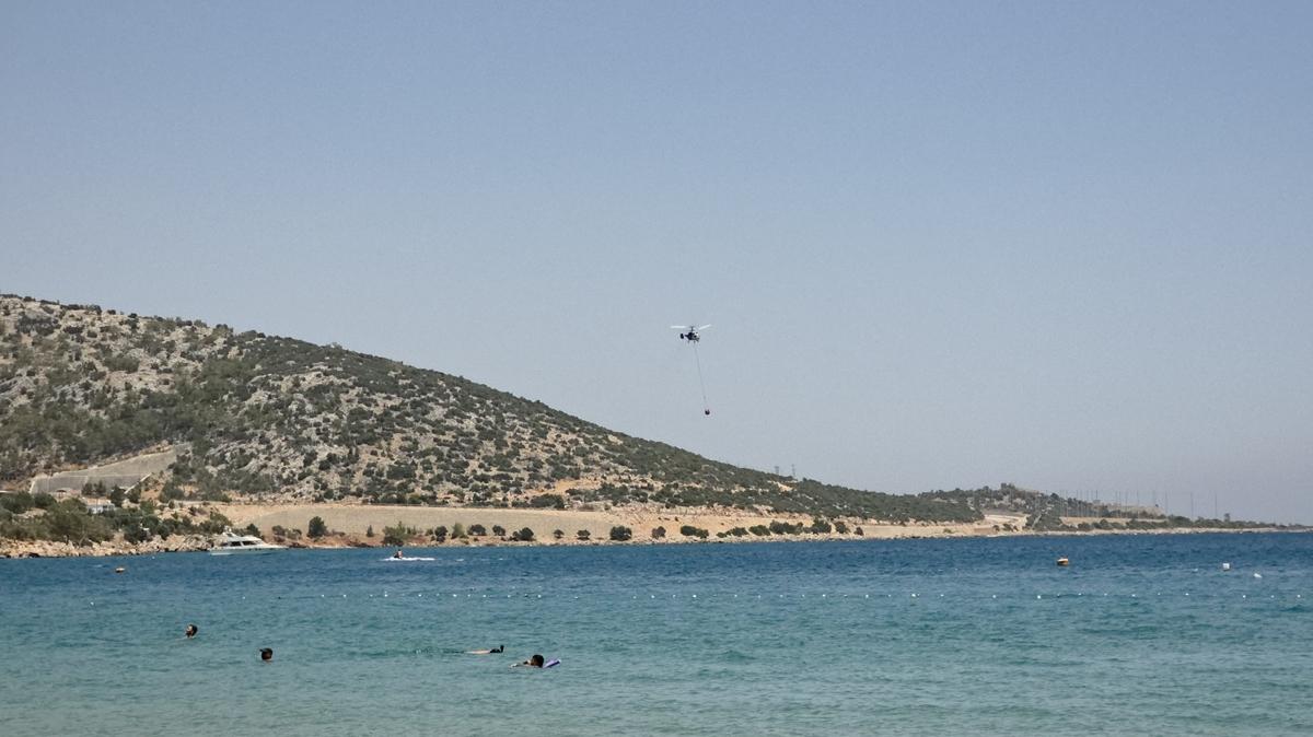 Mersin'de aalk alanda kan yangn sndrld