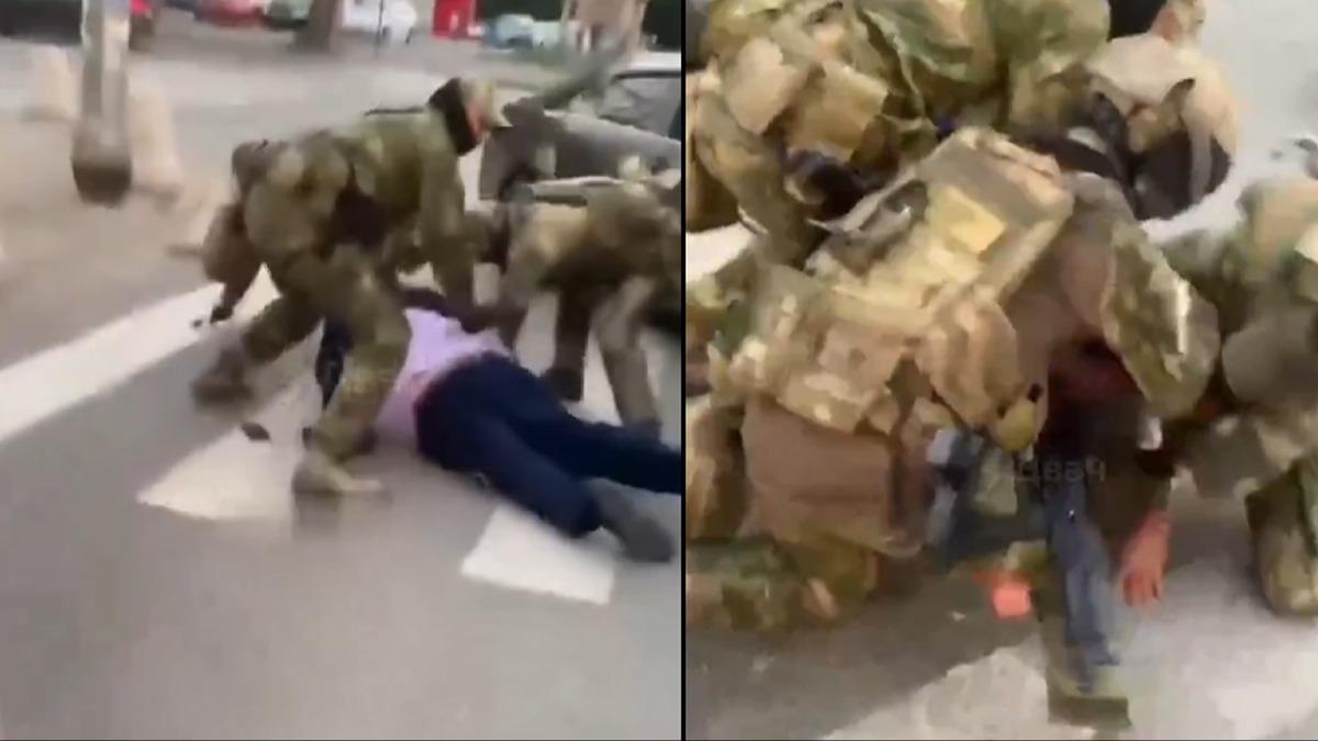 Azerbaycan diaspora liderine operasyon! Sokak ortasnda gzaltna alnd