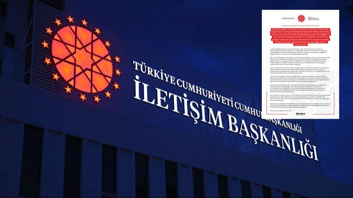 DMM, Emine Erdoan'a ynelik provokasyonlara geit vermedi: tibar suikastna hukuki sre 