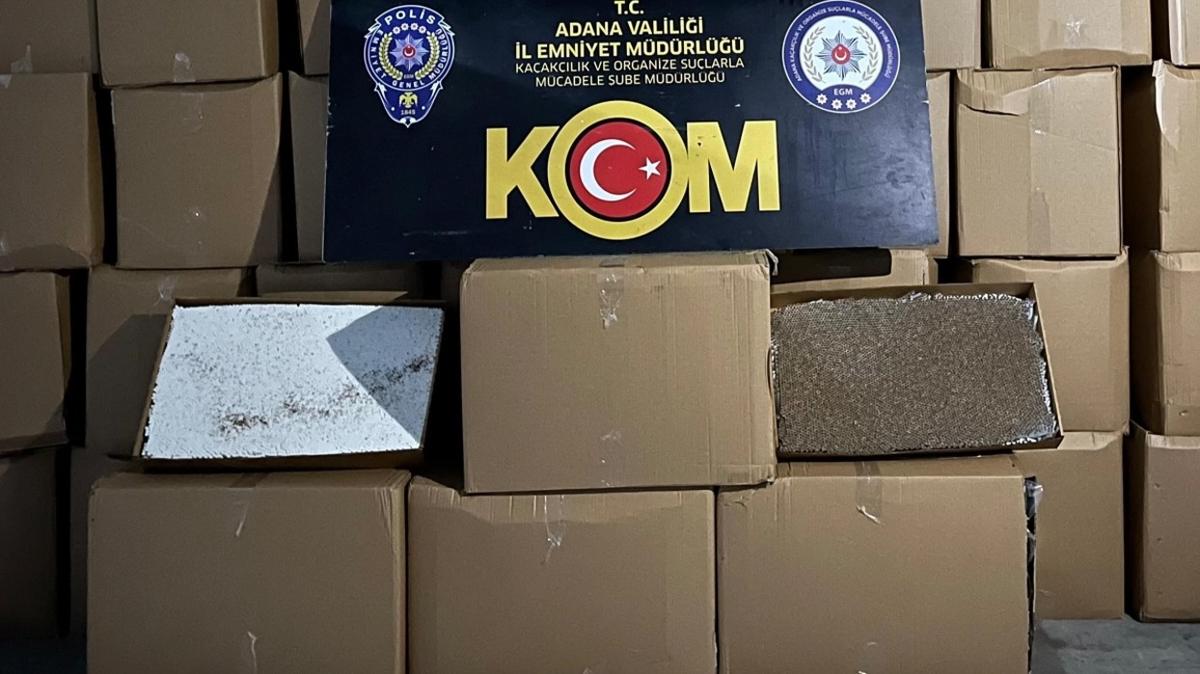 Adana'da kaak sigara operasyonu: Deeri tam 17 milyon lira