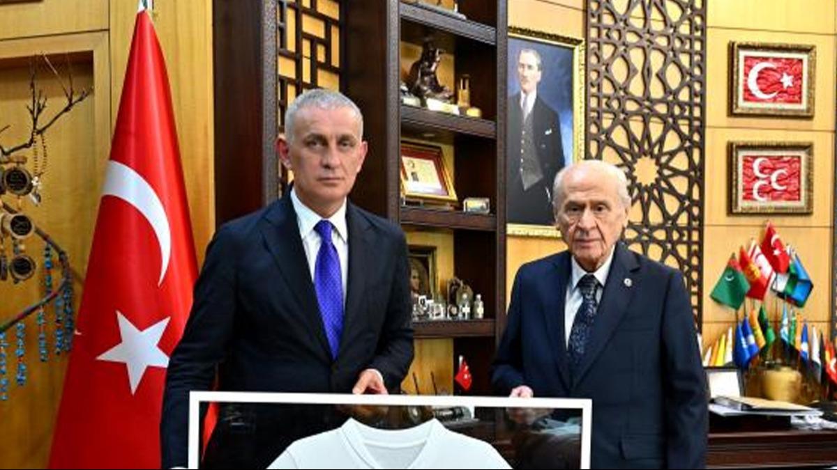 MHP Genel Bakan Baheli, TFF Bakan Hacosmanolu'nu kabul etti