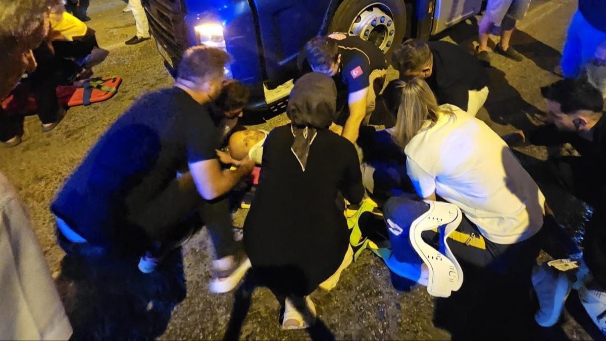 Yalova-Bursa yolunda feci kaza: Kafas trn altna girdi kask hayatn kurtard