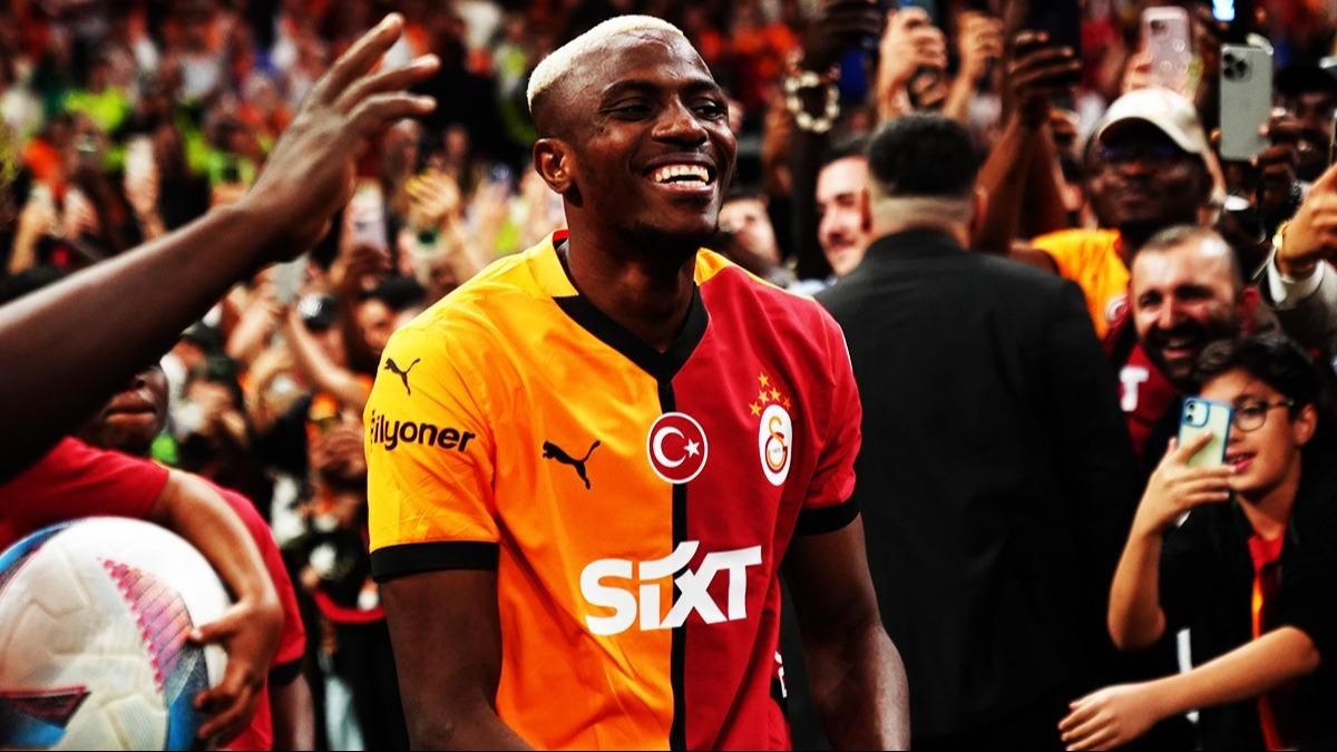 Victor Osimhen'den gece yars Galatasaray mesaj! 5 yldzl formayla...