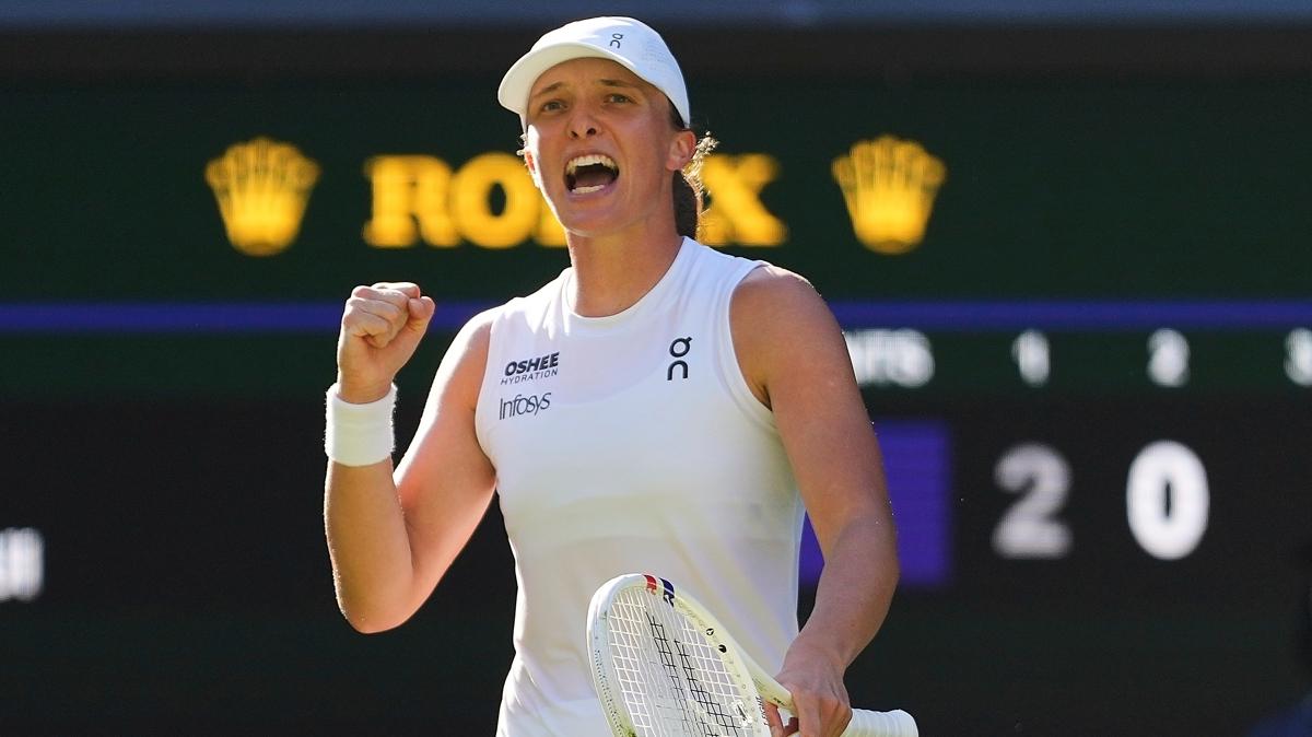 Wimbledon'da Anisimova ve Swiatek finale ykseldi