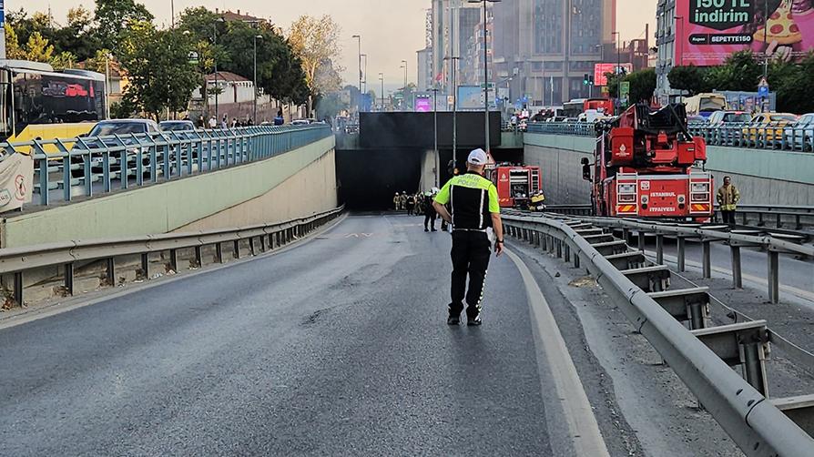 İETT otobüsü alev alev yandı