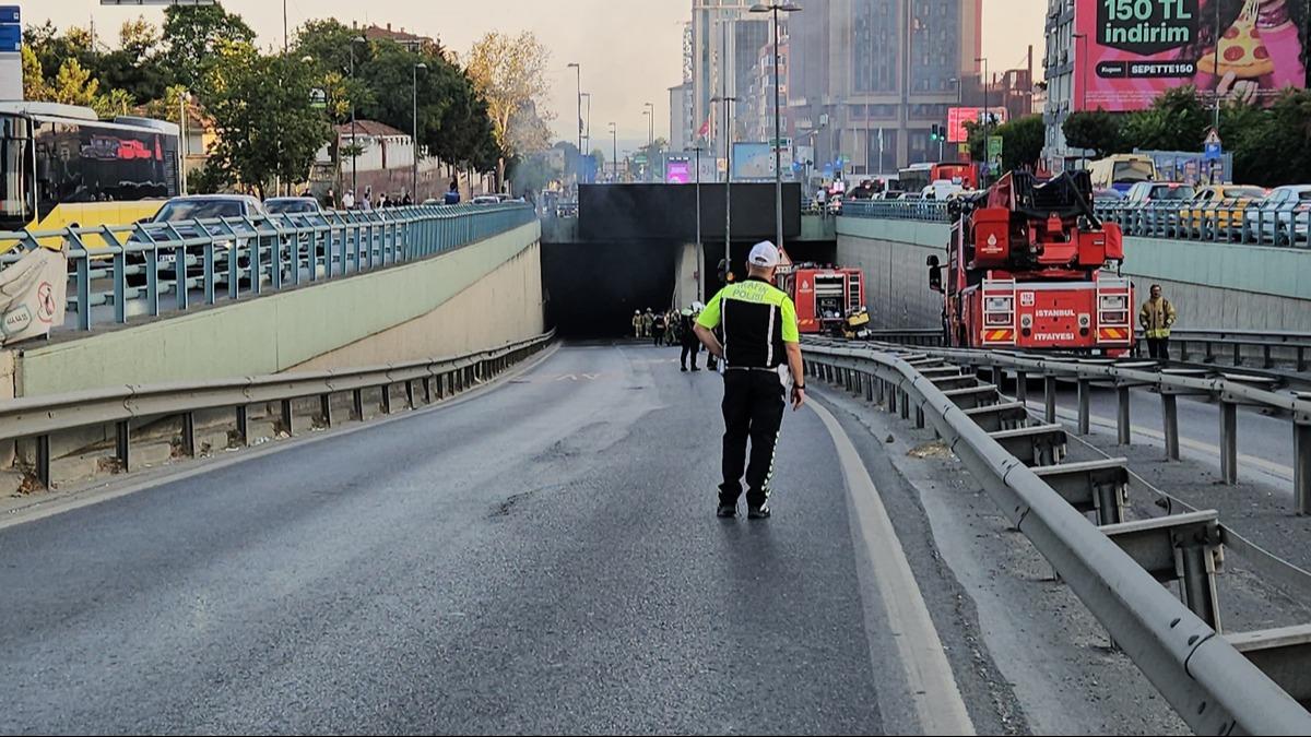 Beikta'ta korku dolu anlar: ETT otobs alev ald, yolcular son anda kurtuldu