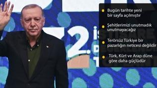 Başkan Erdoğan'dan tarihi mesajlar: Bugün güçlü Türkiye'nin şafağı söküyor