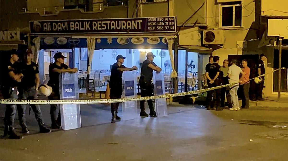 Mersin'de restoranda kan silahl ve bakl kavgada 7 kii yaraland