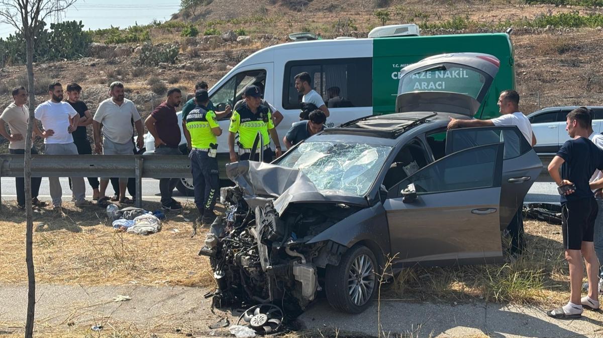 Mersin'de tr ve otomobil arpt: 1 l, 3 yaral 