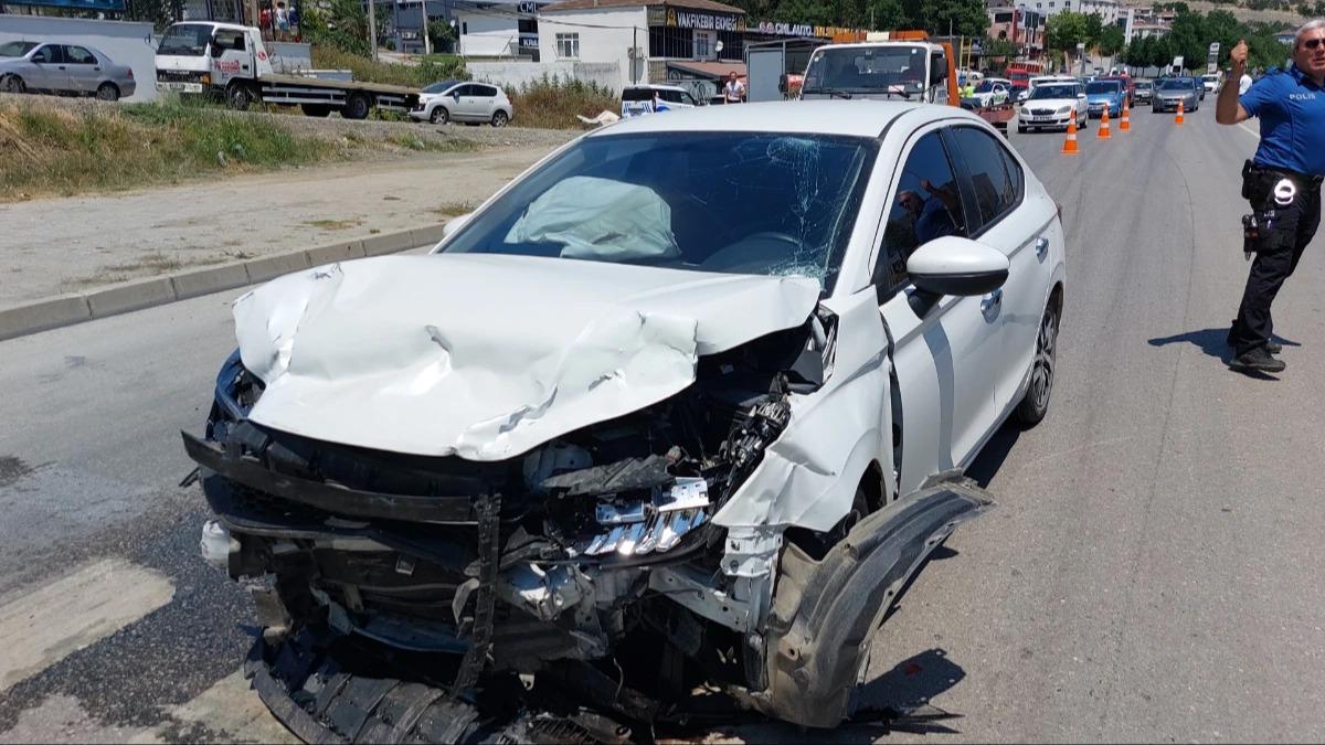 Samsun'da polis arac kaza yapt! Yarallar var...