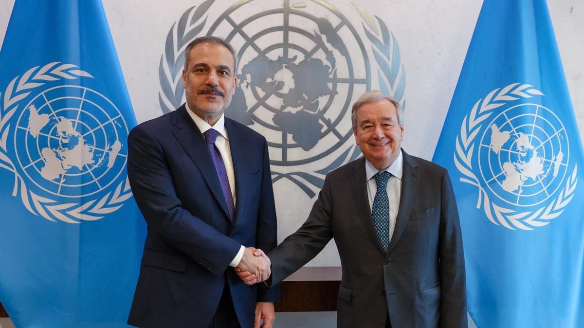 Bakan Fidan, BM Genel Sekreteri Guterres ile grt