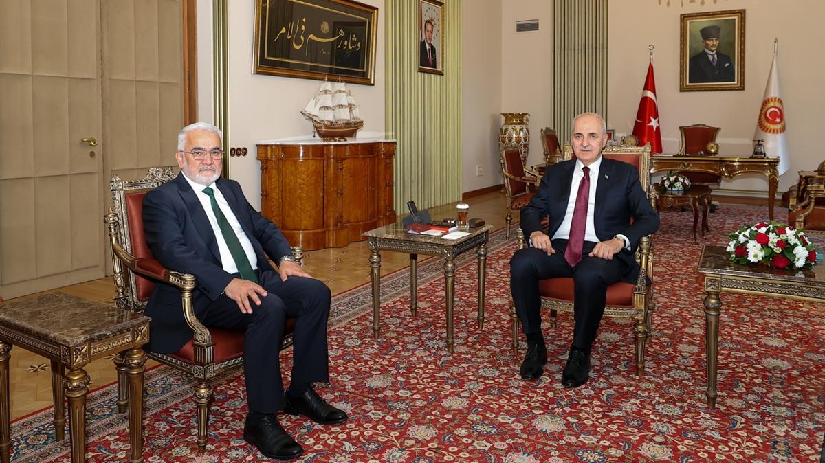 TBMM Bakan Numan Kurtulmu, HDA PAR Genel Bakan Yapcolu ile grt