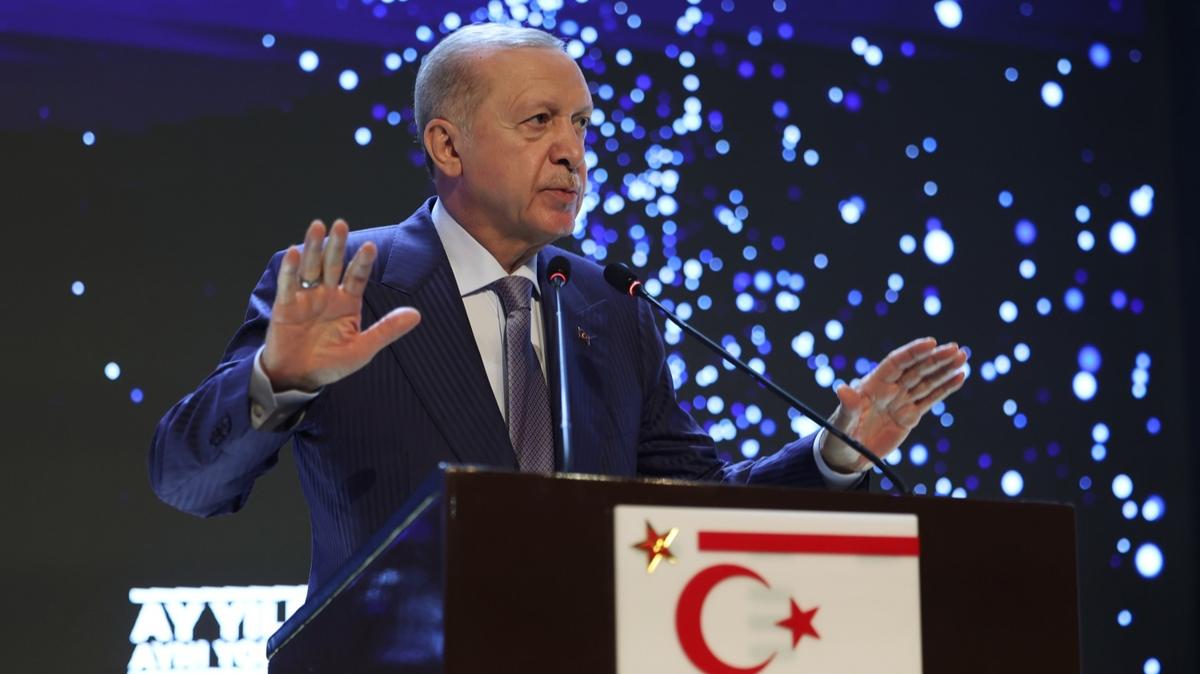 Bakan Erdoan'dan Kbrs mesaj... ''Her zaman buradayz, burada olacaz''