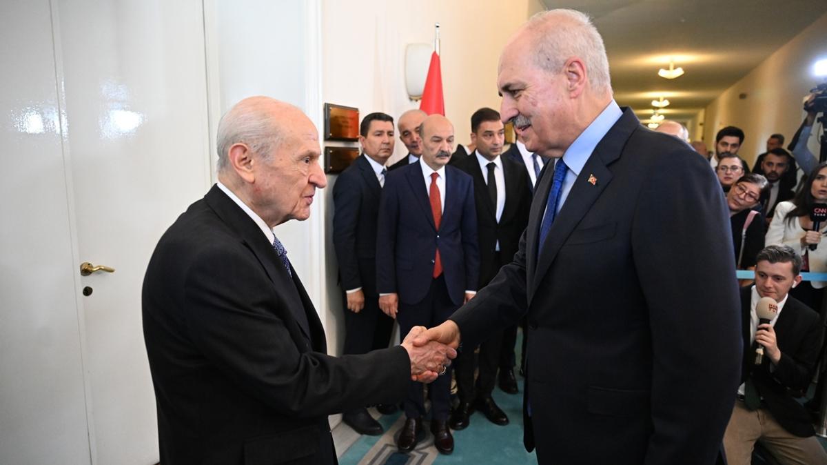 TBMM Bakan Kurtulmu, Baheli'yi TBMM'deki makamnda ziyaret ediyor