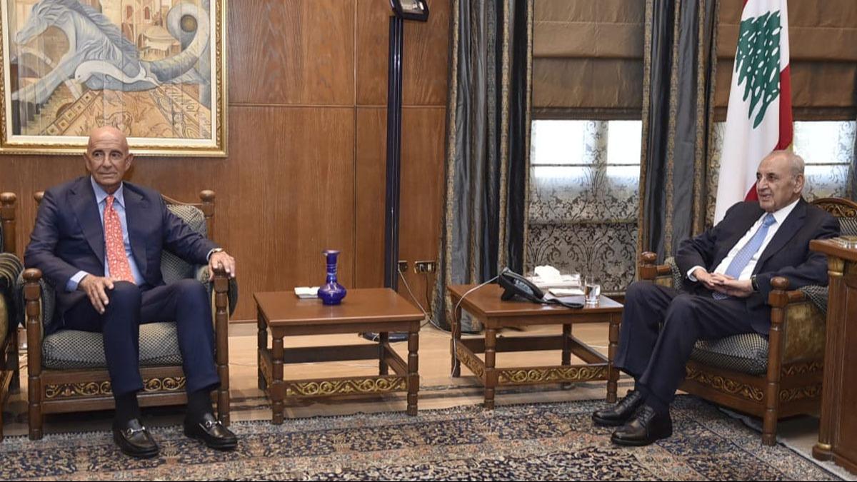 ABD Temsilcisi Barrack, Lbnan Meclis Bakan Berri ile grt